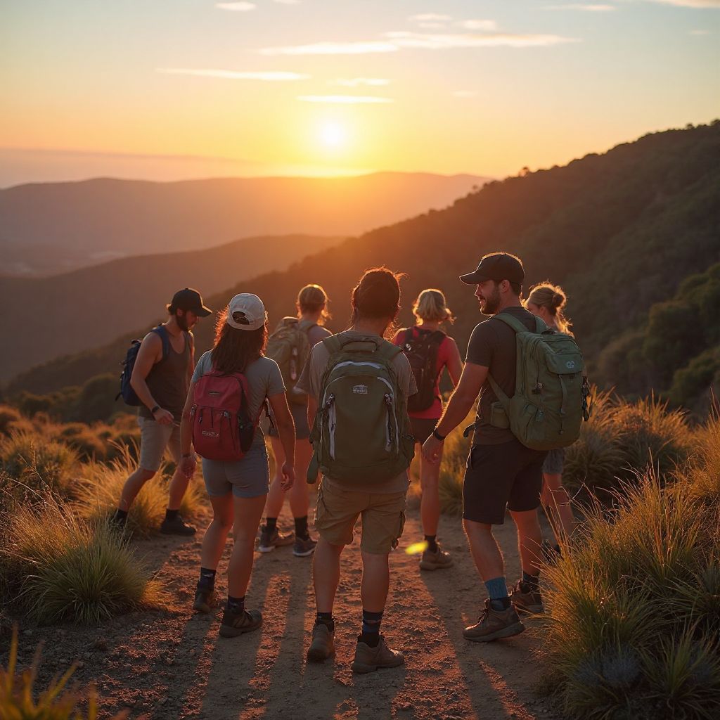 Group hiking adventure