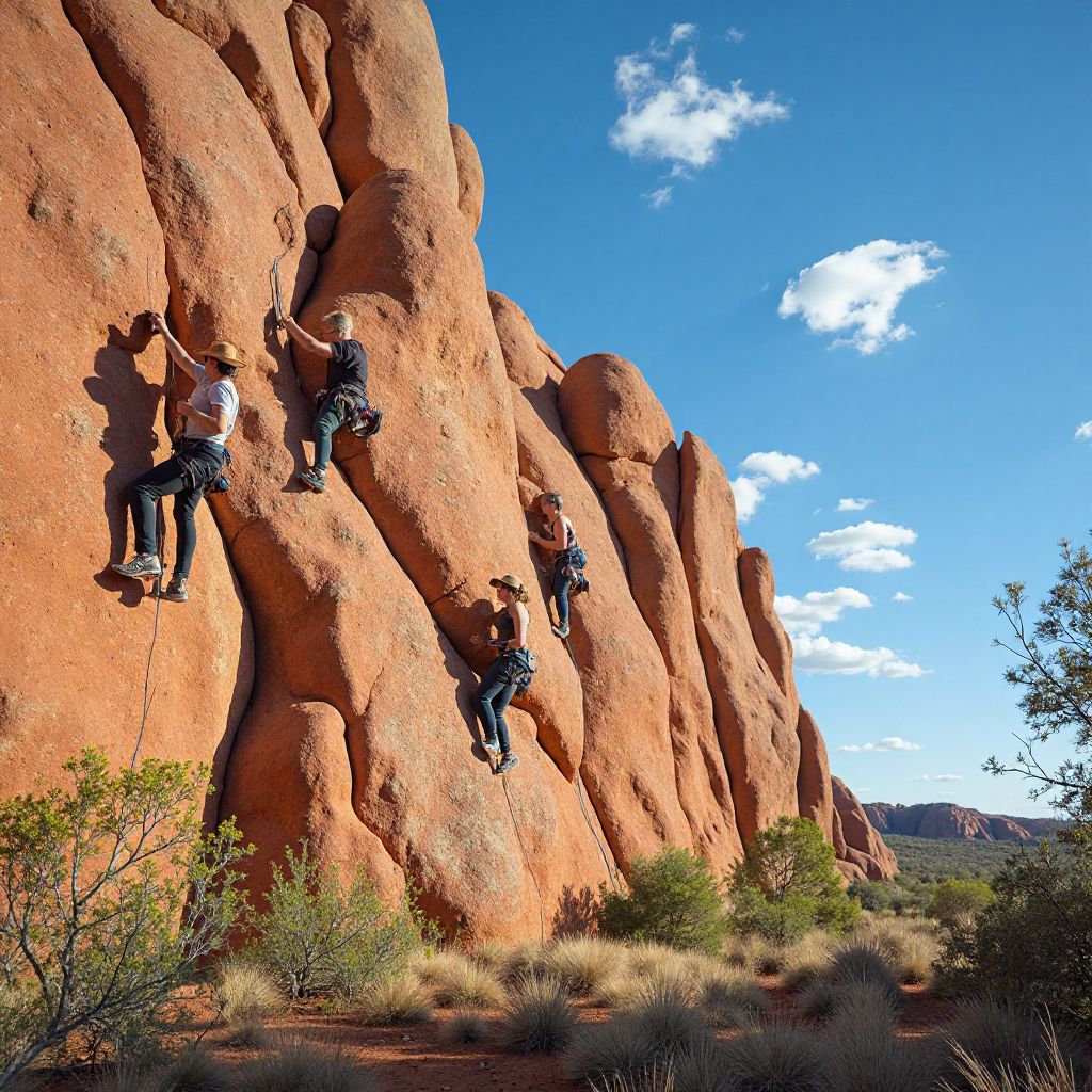 Rock climbing session
